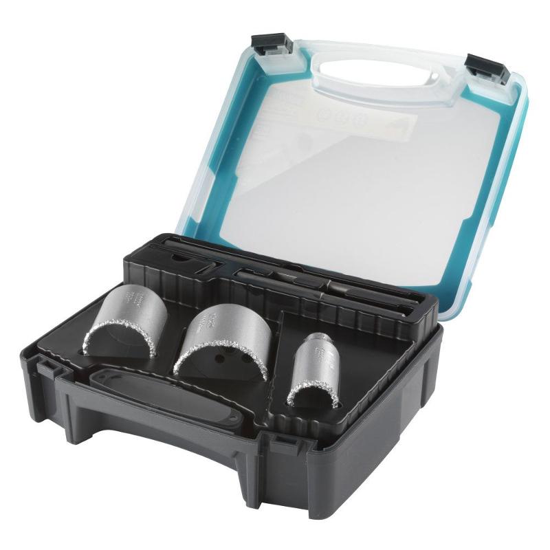 wolfcraft 1 Lochsägen-Set 5-tlg,HM-bestreut in Kunstst.-Koffer 1003000