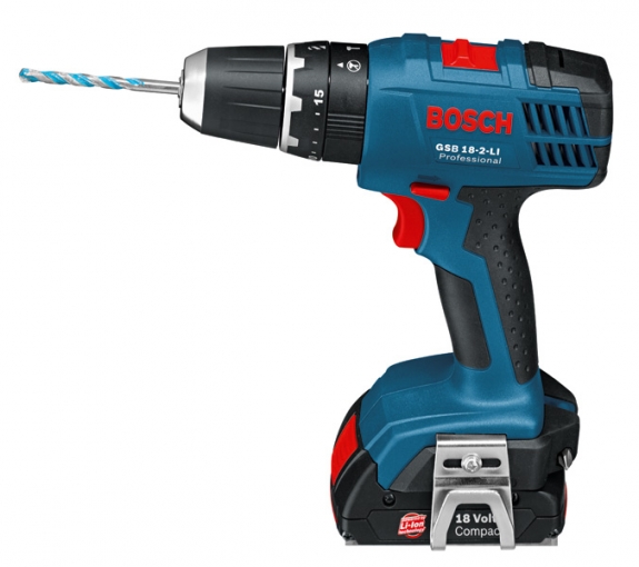 Bosch Professional GSB18-2-LI 18V Cordless Combi Drill with 2 x 1.3Ah.