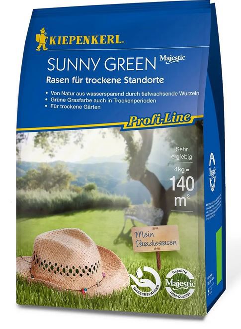 Kiepenkerl Sunny Green Rasen für trockene Standorte, 4 kg - 666207