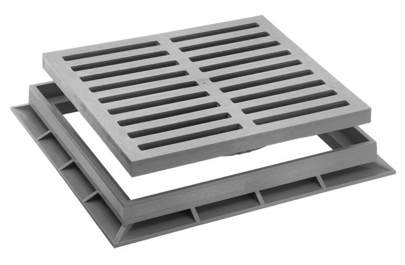 UPMANN Ablaufrost mit Rahmen 40 x 40 cm - 80342