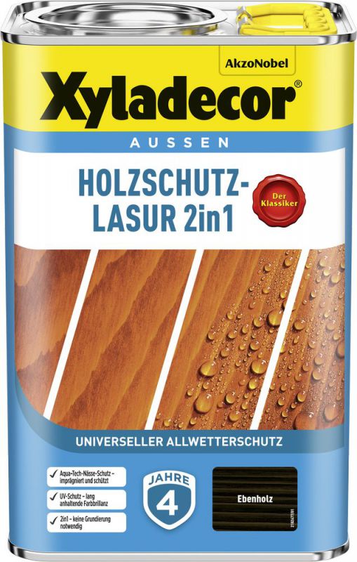 XYLADECOR Holzschutzlasur 2in1 Ebenholz 4L - 5614864