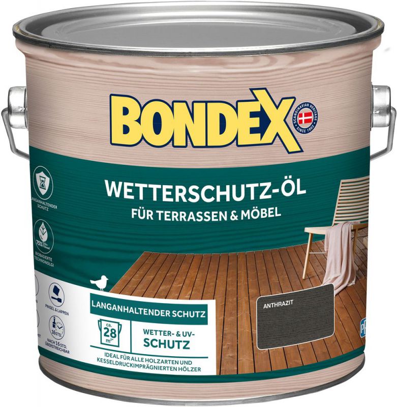 BONDEX WETTERSCHUTZ-ÖL ANTHRAZIT 2,5 L - 466126