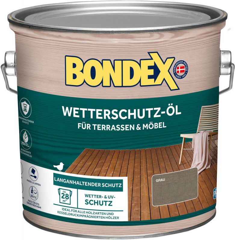 BONDEX WETTERSCHUTZ-ÖL GRAU 2,5 L - 466127