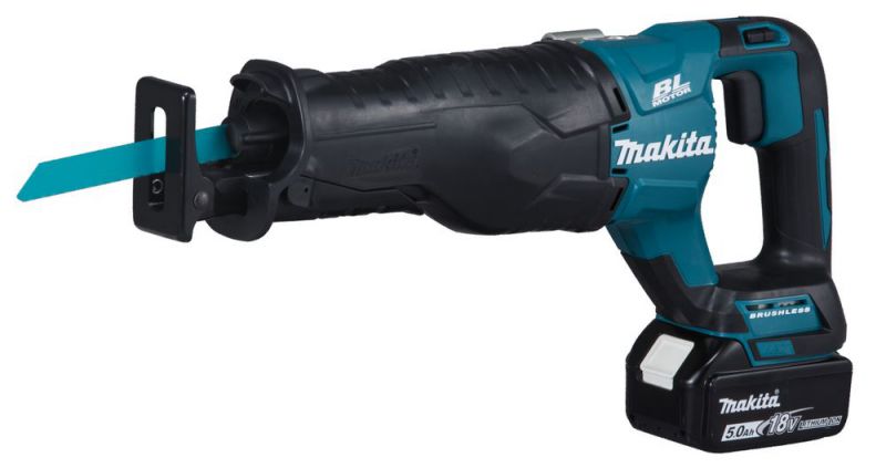 MAKITA Akku-Reciprosäge 18 V / 5,0 Ah / mit 1 Akku und Ladegerät im Transportkoffer - DJR187RT