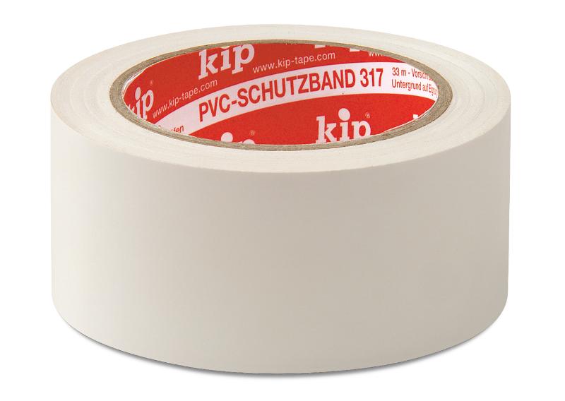 KIP 317 PVC-Schutzband glatt, weiß 30mm x 33m (60 Rollen) - 317-53