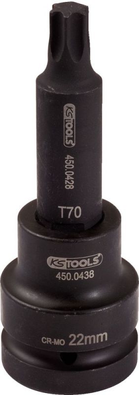 KS-Tools KS Tools 3/4" Kraft-Bit-Stecknuss Torx, lang, T70 - 450.0442 4500442