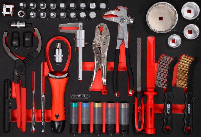 KS-Tools KS Tools Öl- / und Reifendienst-Satz in Schaumstoffeinlage, 43-tlg - 811.0043 8110043