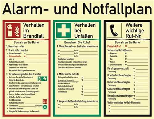 ALFRA Alarm-/Notfallplan L620xB480 mm Kunststoff - 57279