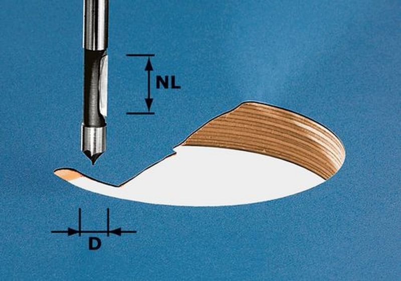 Festool Zubehör 26 Festool Bohrfräser HW S8 D8/19 – 491037