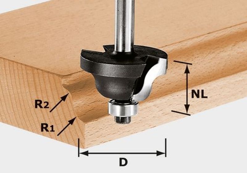 Festool Fräser Festool Doppelradienfräser HW S8 D31,7/R4/R4 – 491029