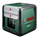 BOSCH Kreuzlinien-Laser Quigo + Arbeitsklemme+Batterien + Metall